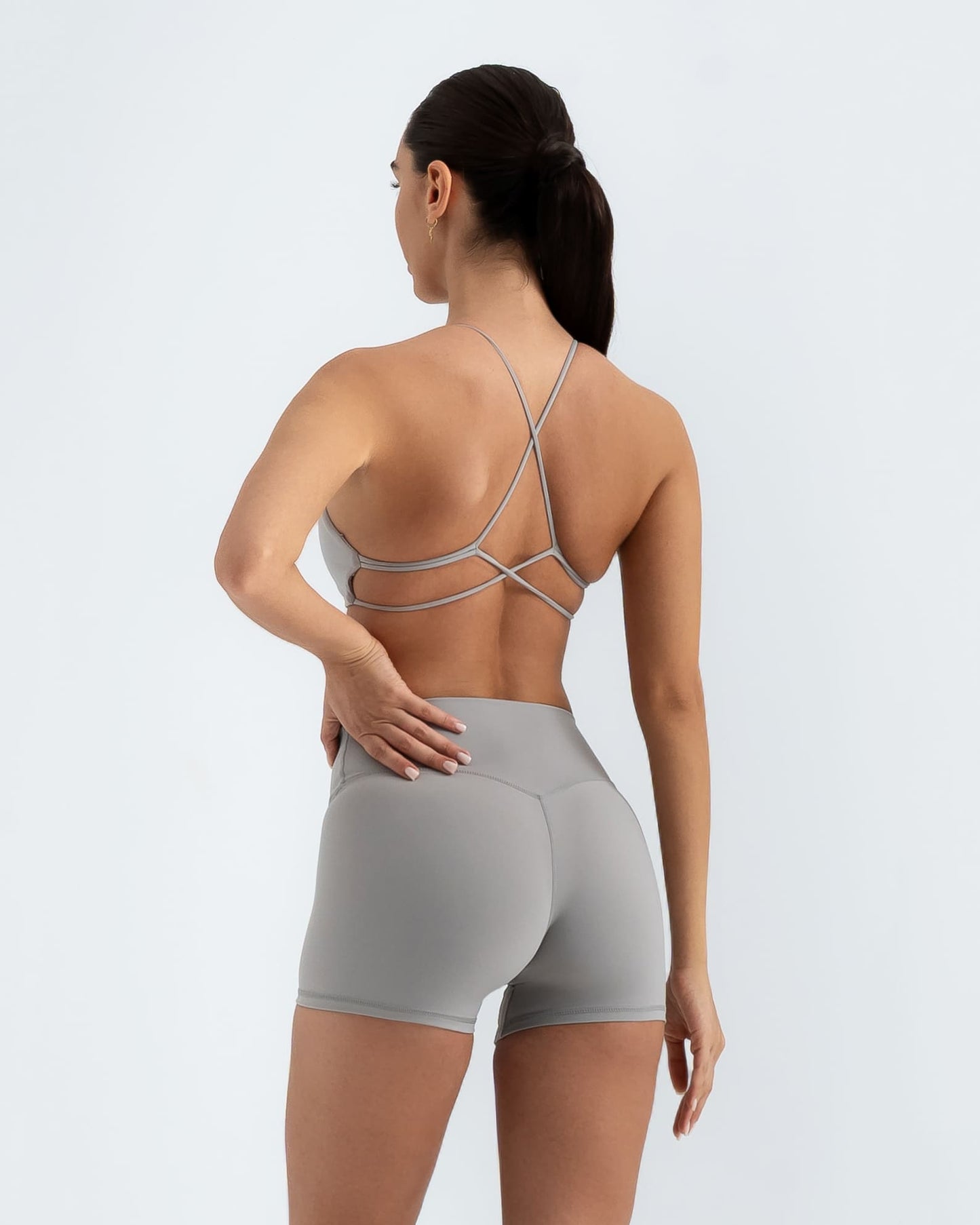VELVET Scrunch Şort "Clouded Grey"