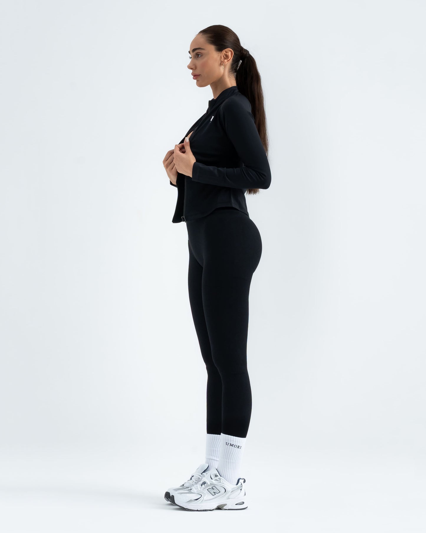 Sculpt-V Zip-Up Ceket "Obsidian Black"