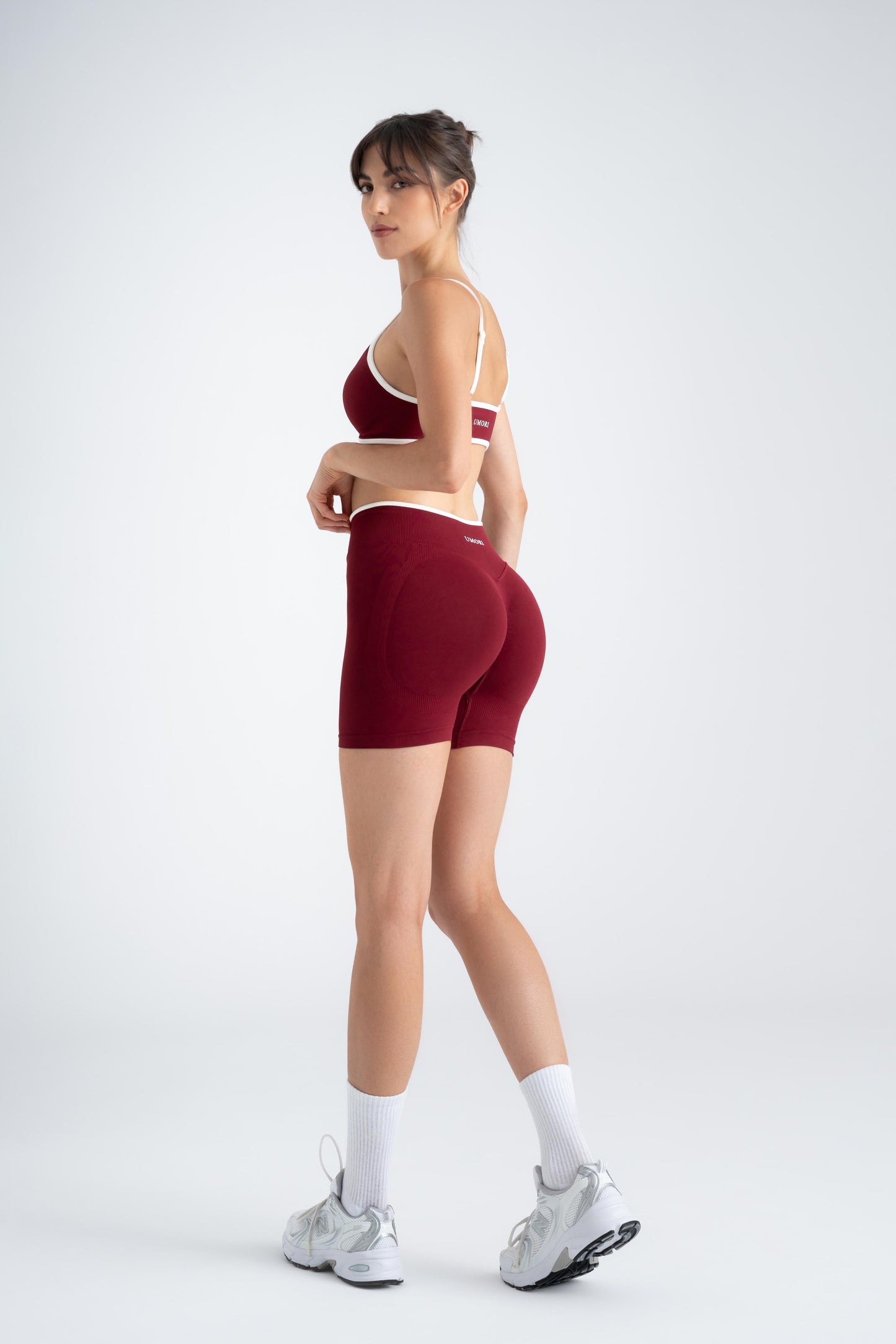 Sculpt X - Crimson Wine Bordeaux Seamless Scrunch Short