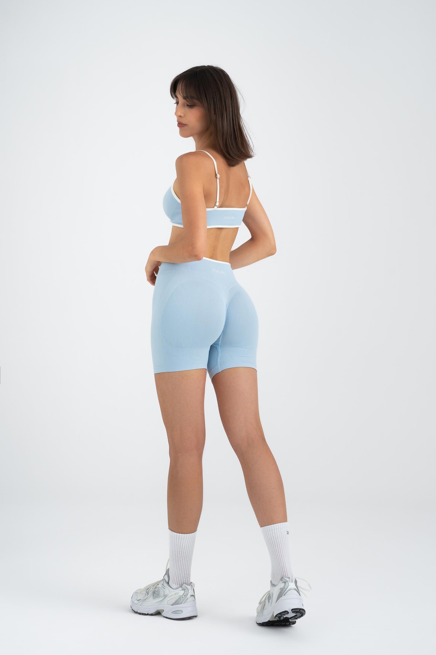 Sculpt X - Sky Dust Blue Seamless Scrunch Short