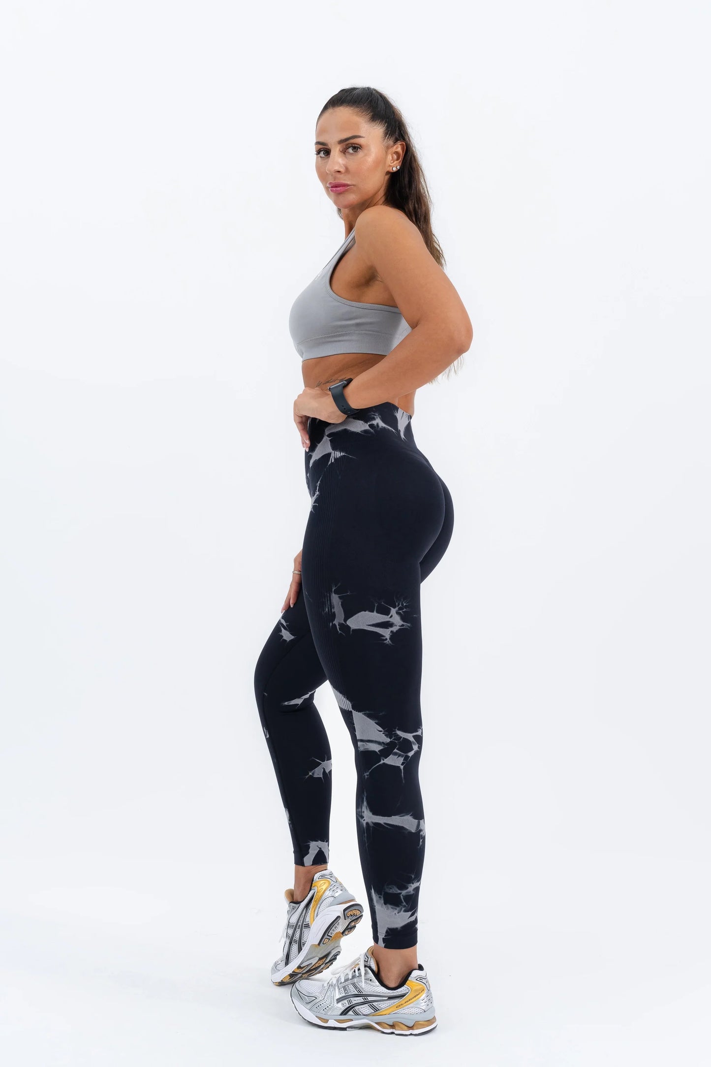 Batik Desen Scrunch Tayt "Siyah"