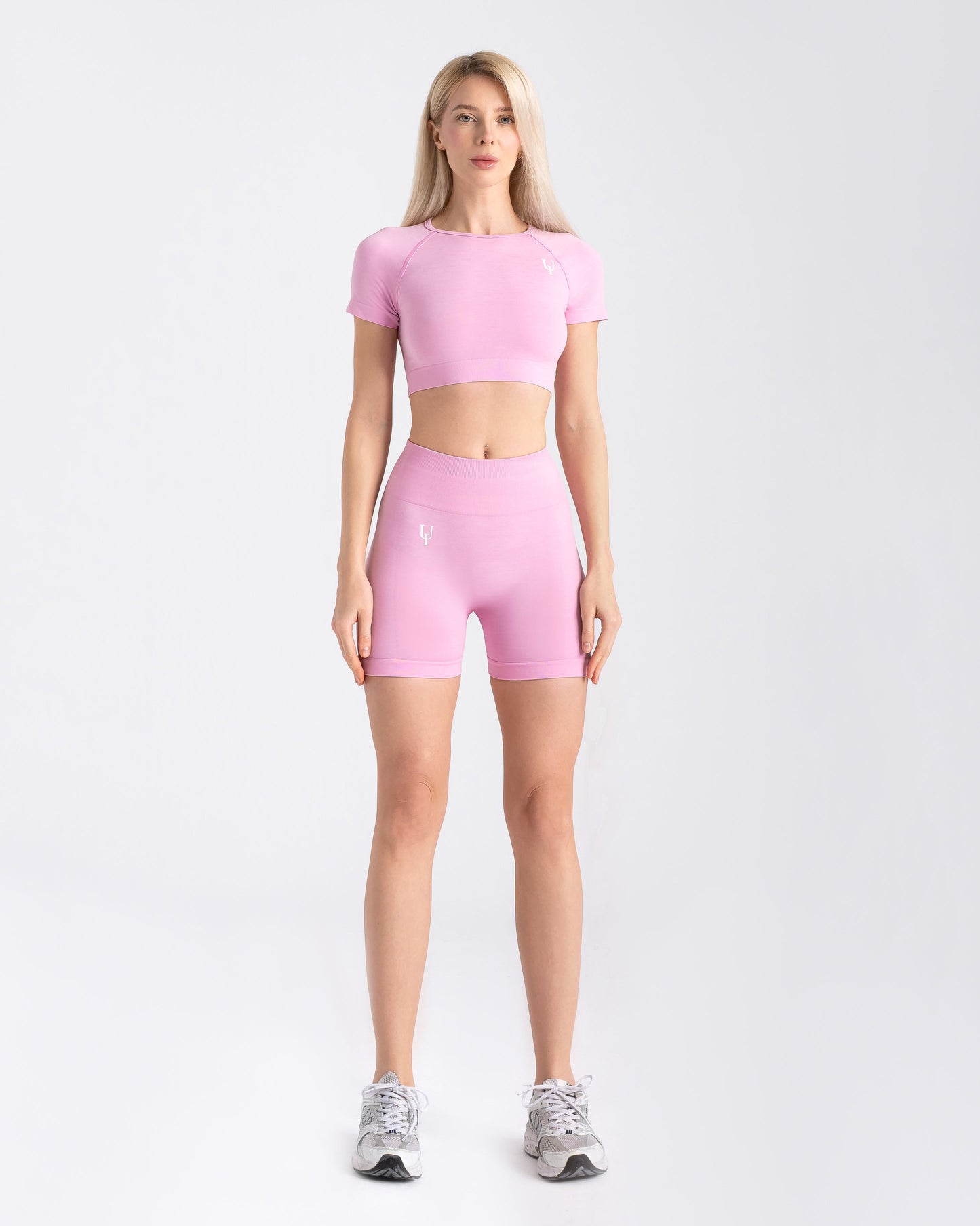 Zenith Kısa Kollu Crop Üst "Velvet Pembe"