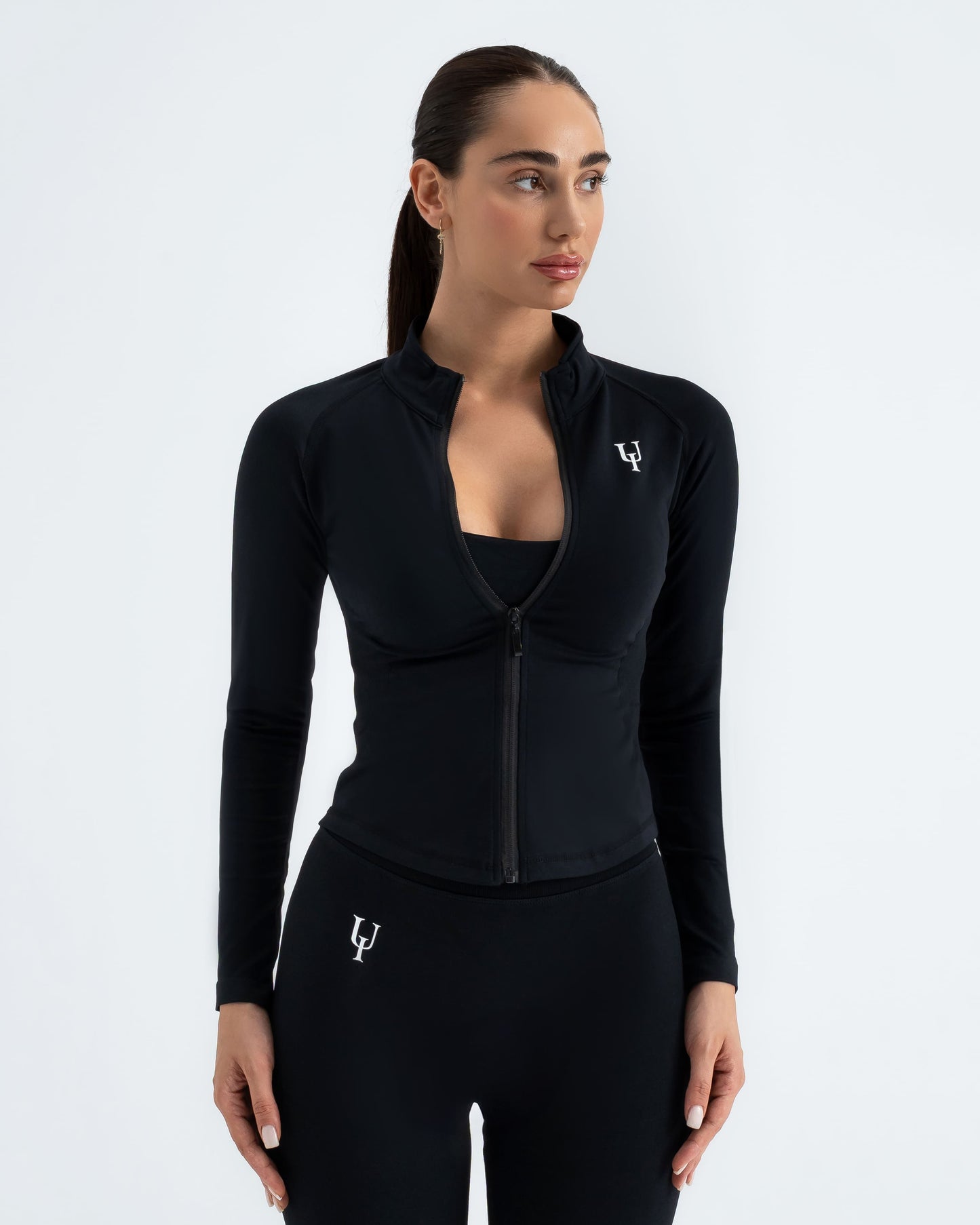 Sculpt-V Zip-Up Ceket "Obsidian Black"