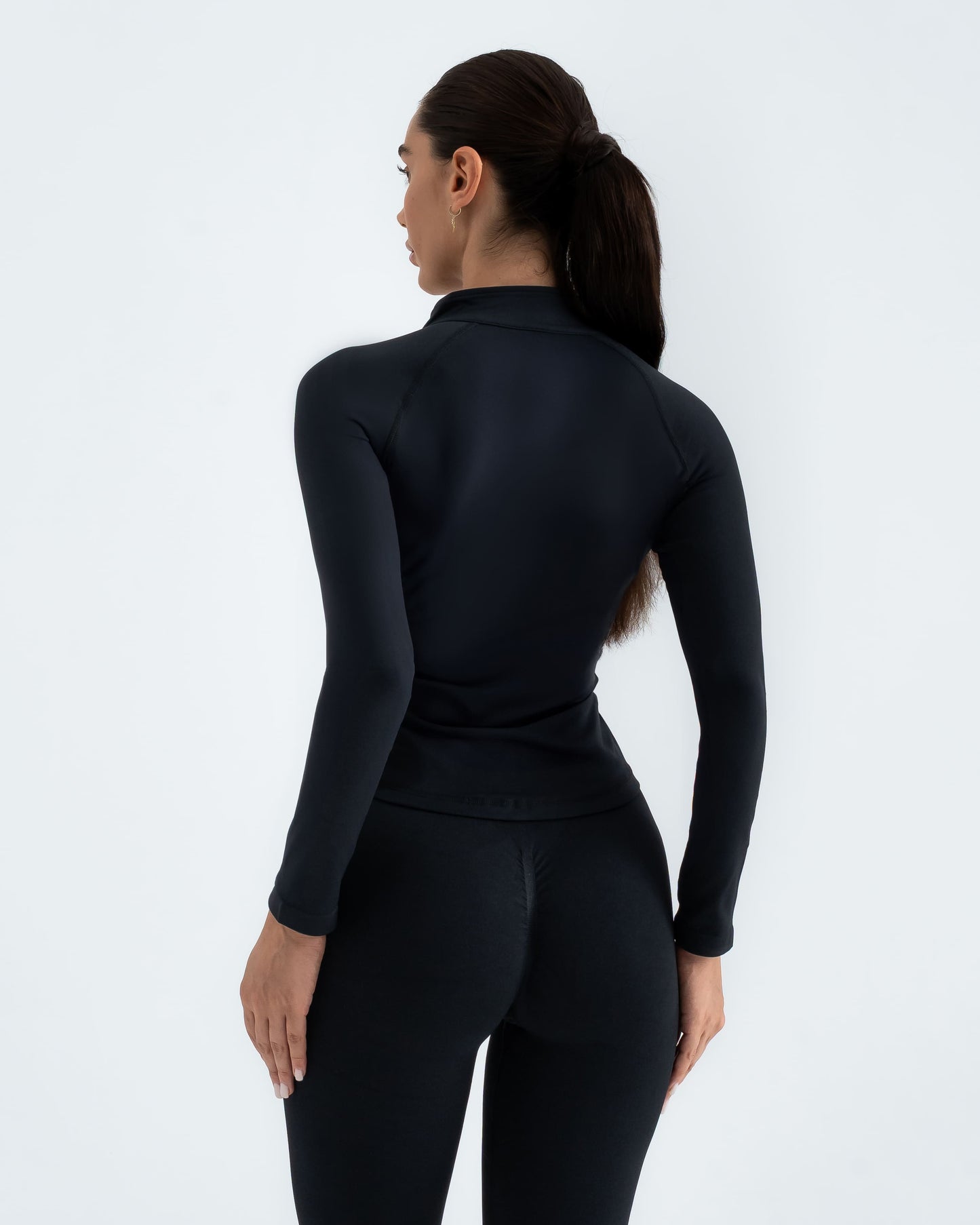 Sculpt-V Zip-Up Ceket "Obsidian Black"