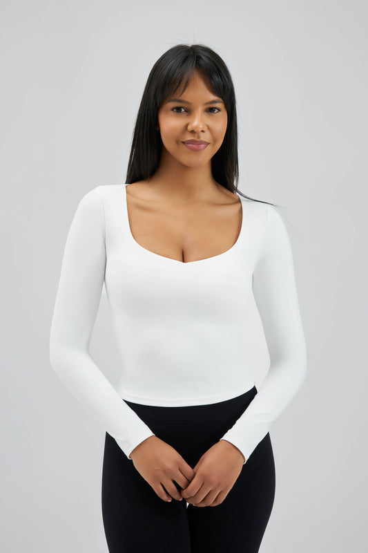 Galactic Aura Second Skin Cloud Dancer Long Sleeve