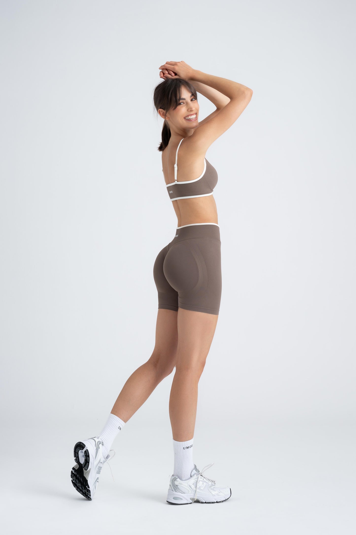 Sculpt X - Mocha Brown Seamless Scrunch Short