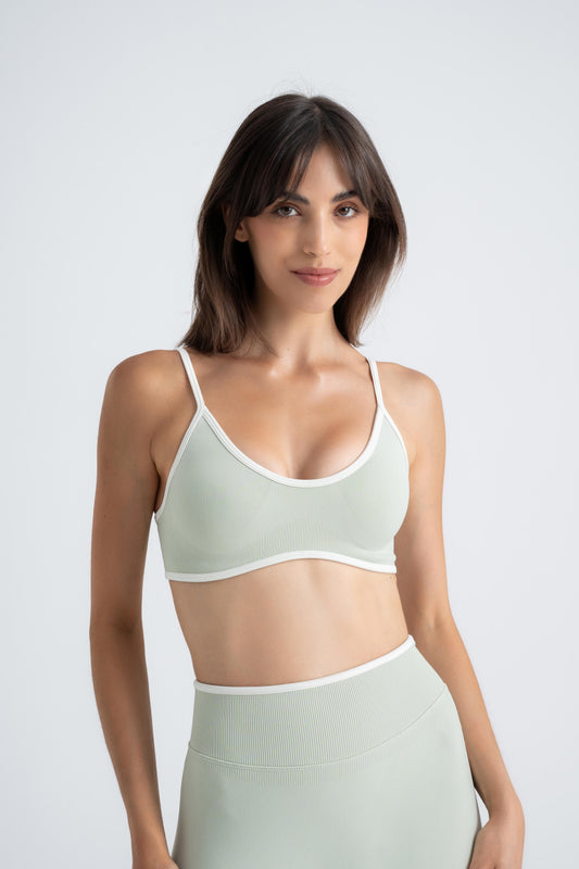 Sculpt X - Sage Mist Green Seamless Bralette