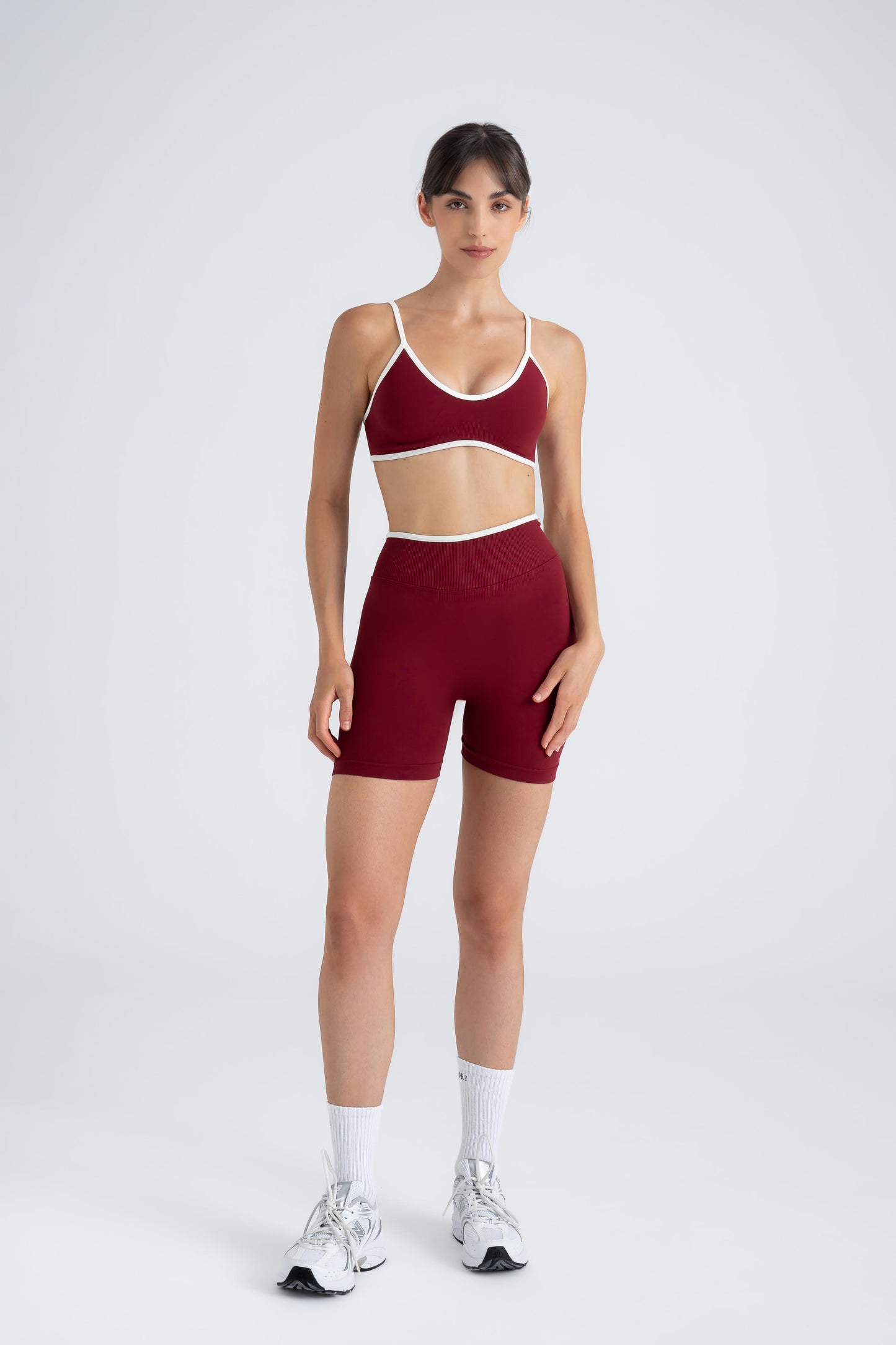 Sculpt X - Crimson Wine Bordeaux Seamless Scrunch Short