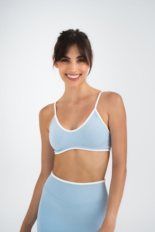 Sculpt X - Sky Dust Blue Seamless Bralette